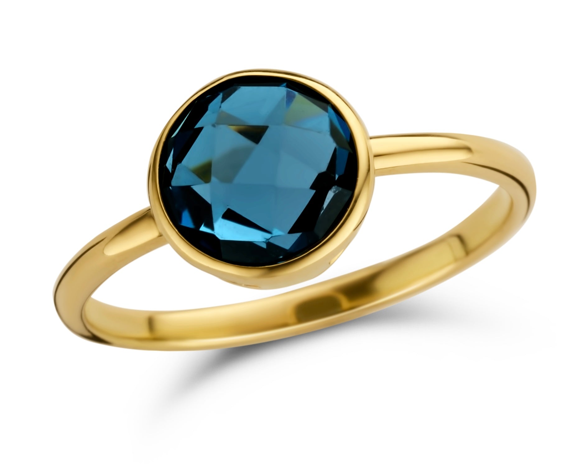 Bague en Or jaune avec du Topaze