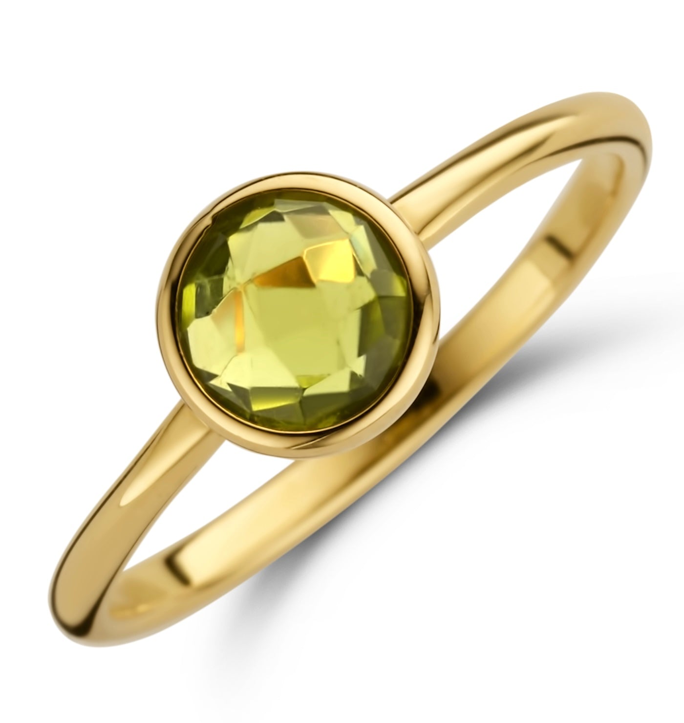 Bague en Or jaune avec un Peridot