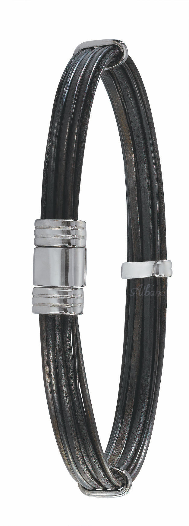 Bracelet en poil d'éléphant avec un fermoir en or blanc