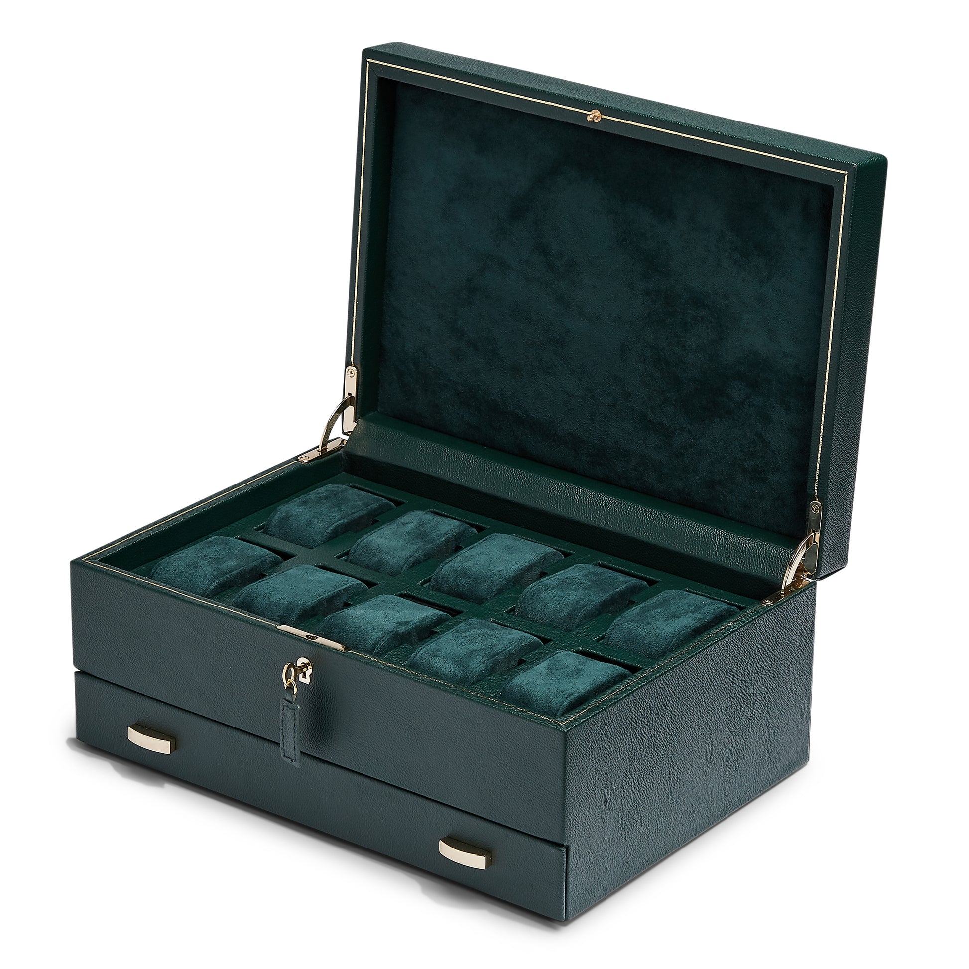 Boite à montres "British Racing" pour 10 montres avec rangement de Wolf1834.